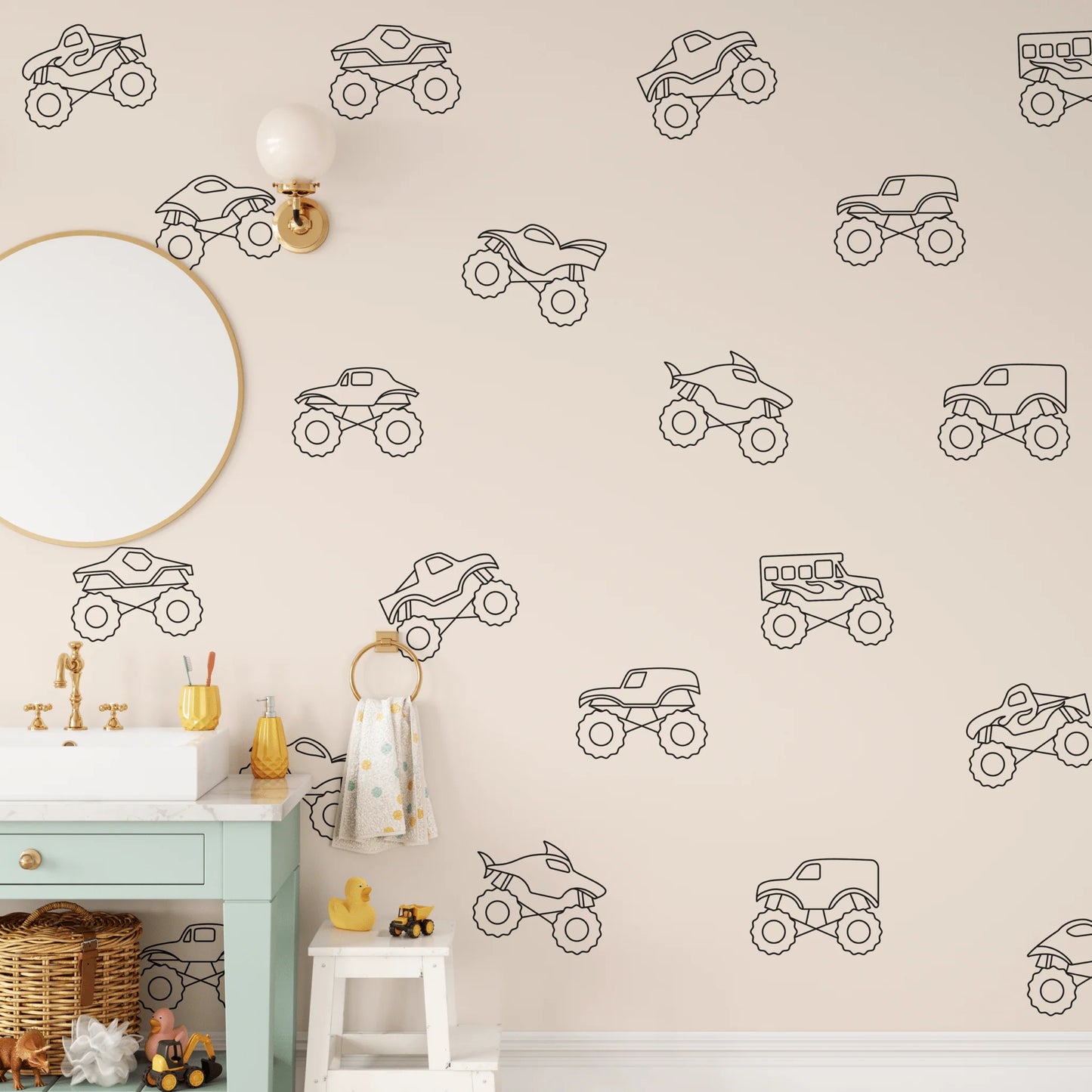 Simple Monster Truck Decals (Peel and Stick Decals)