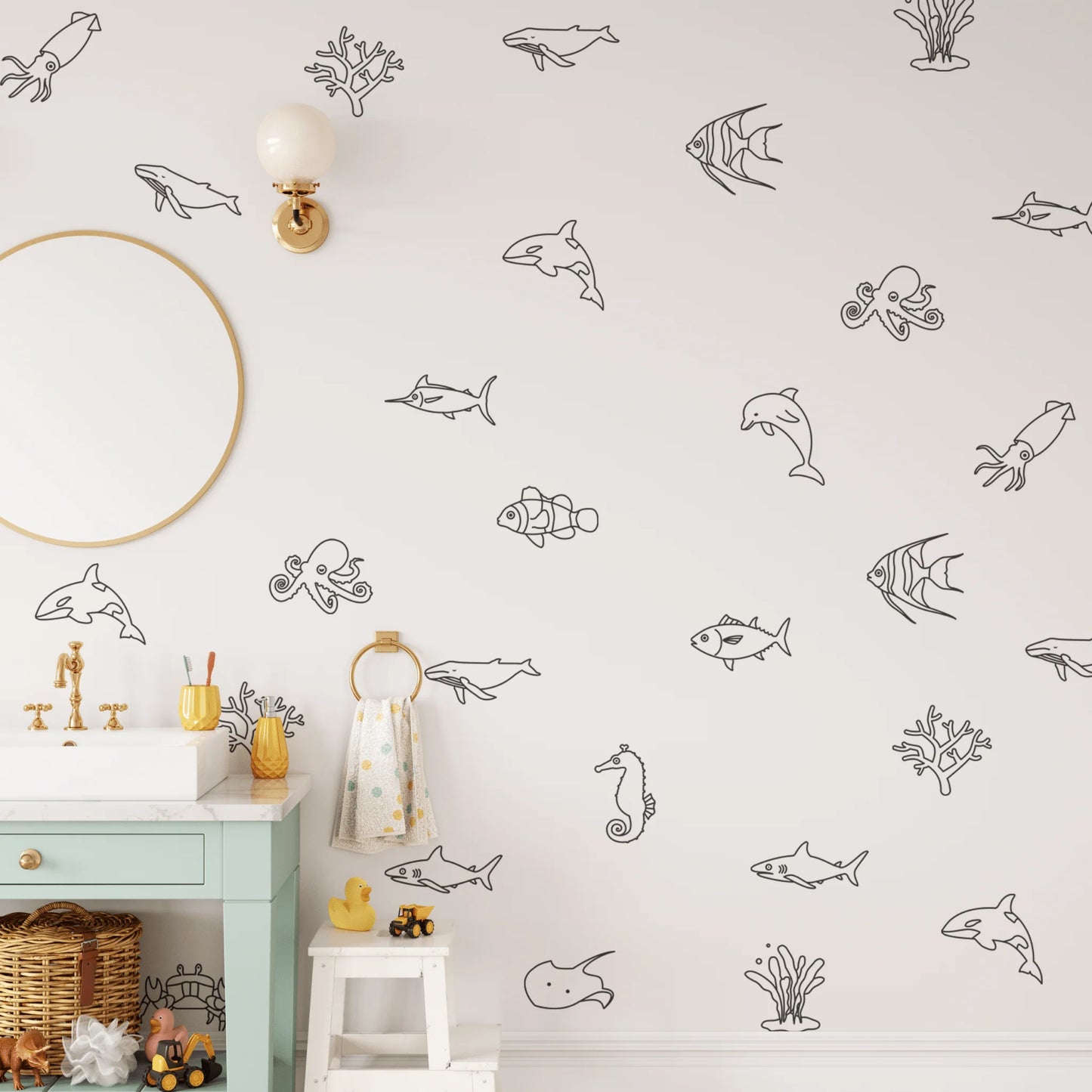 Simple Underwater Decals (Peel and Stick Decals)