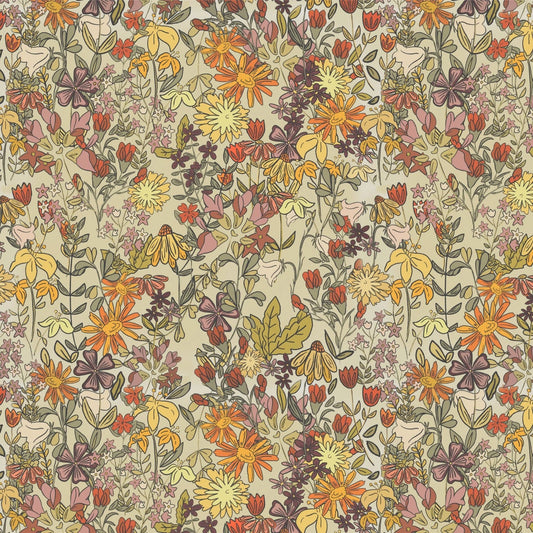 Summertime Floral Peel and Stick Wallpaper