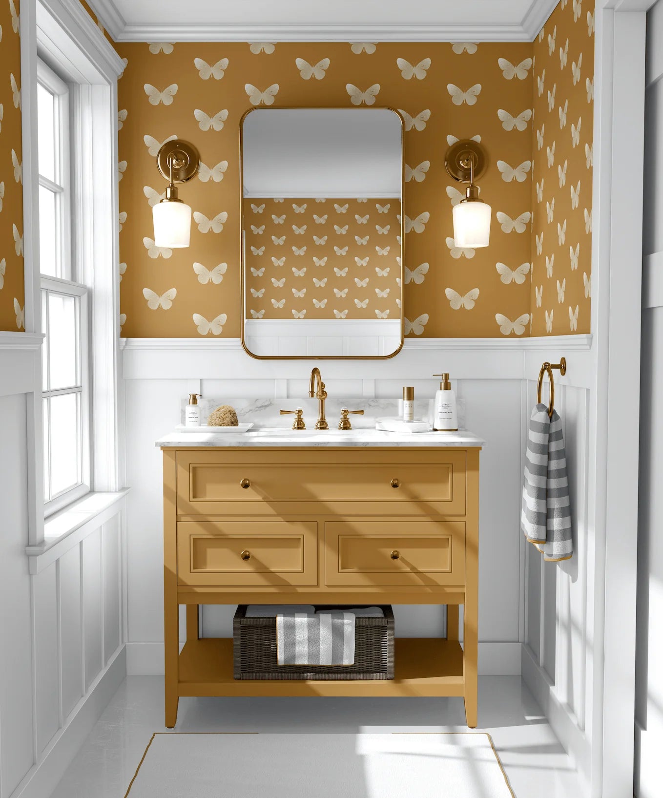 Sunlight Butterflies Peel and Stick Wallpaper