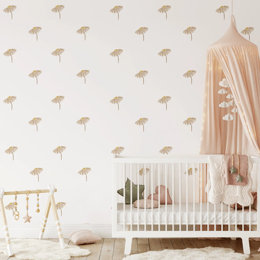 Golden Meadow Tiny Floral Wall Stickers (Peel and Stick Decals)