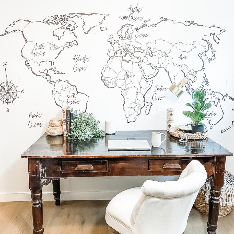 Voyager World Map Decal