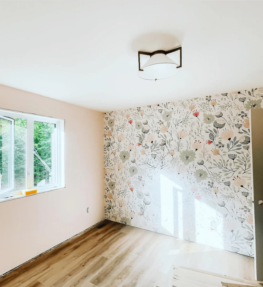 Watercolor Floral Removable Wallpaper (peel and stick)