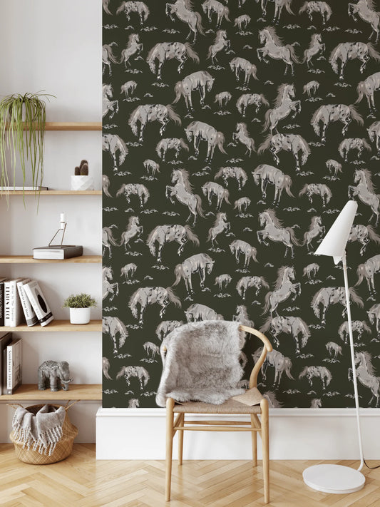 Wild Stallion Wallpaper, Peel and Stick and Removable
