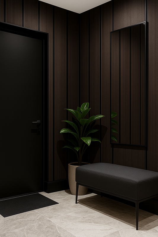 Sophisticated Modern Entryway with Moody Contrast
