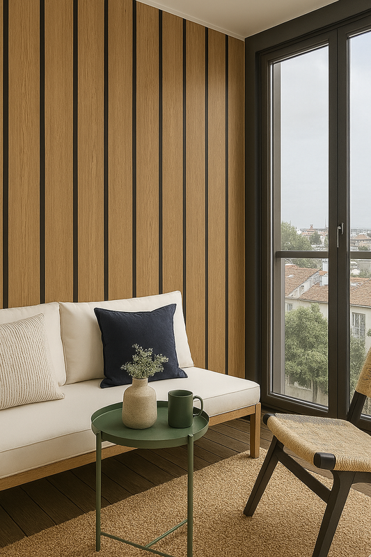 Light Woodgrain Vertical Stripes for Bright Modern Spaces