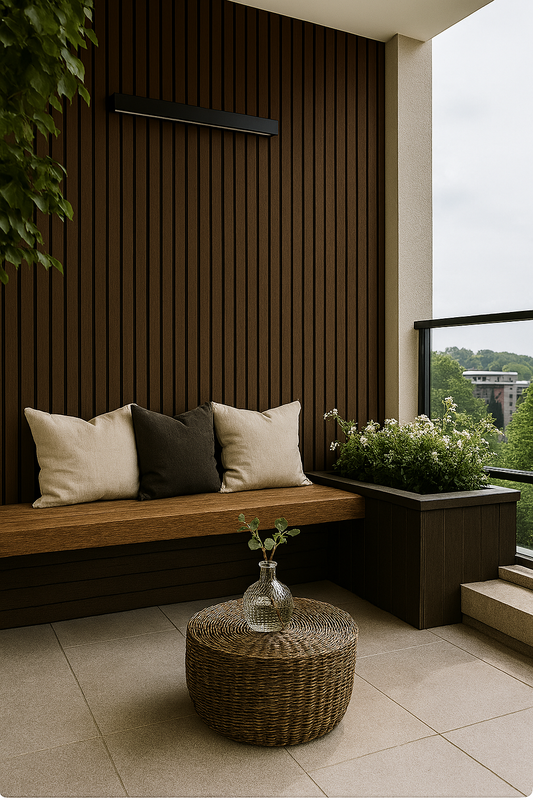 Dark Wood Vertical Slats for Contemporary Spaces