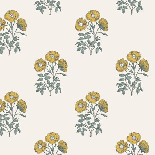 Yellow Block Print Wallpaper