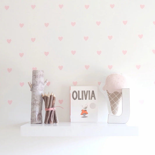 1" Mini Hearts Wall Stickers