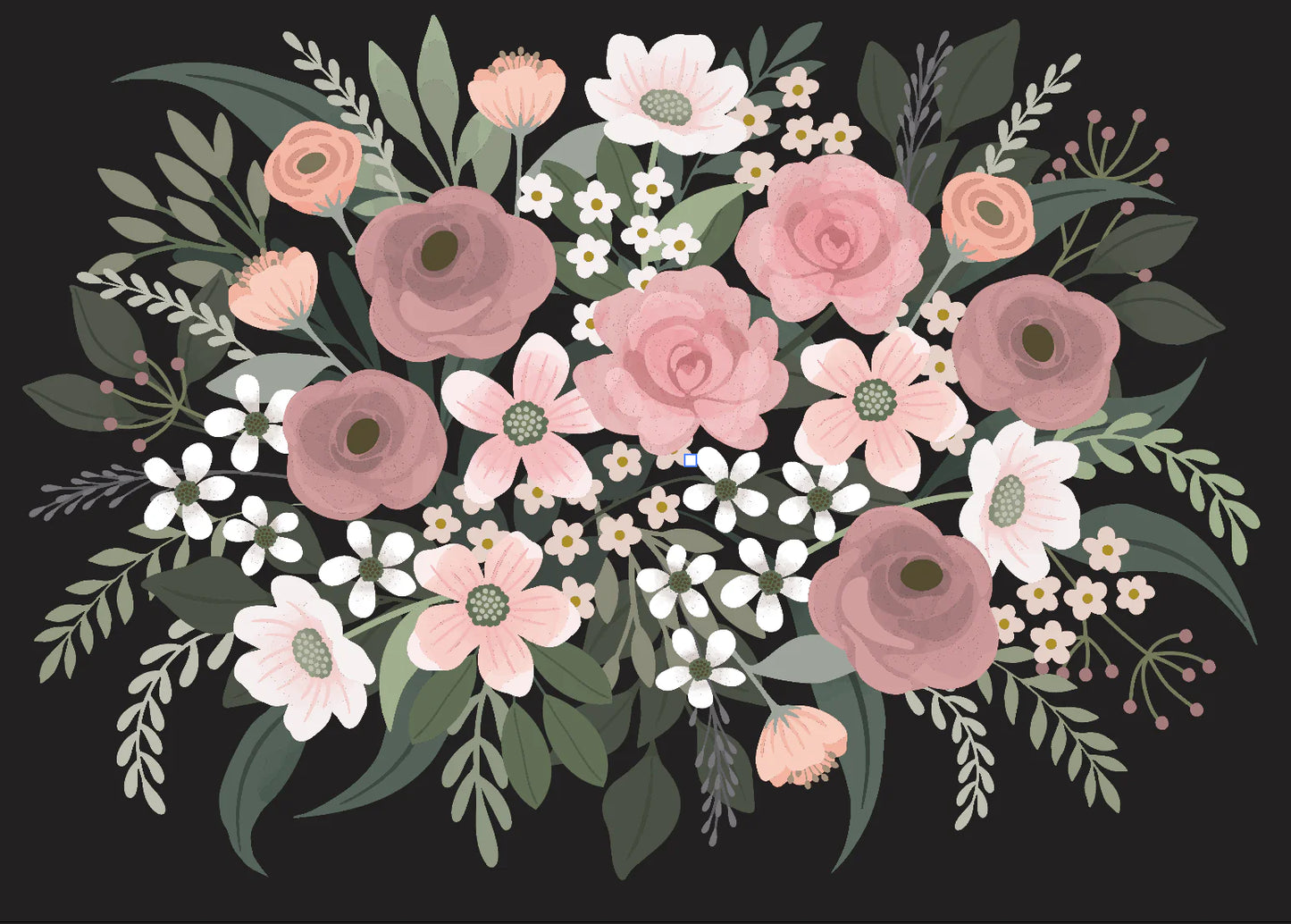 A Pocketful of Posies Wall Mural (Peel & Stick)