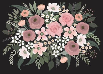 A Pocketful of Posies Wall Mural (Peel & Stick)