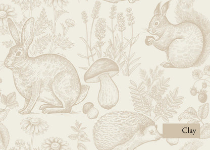 Animal Woodland Removable Peel and Stick Wallpaper
