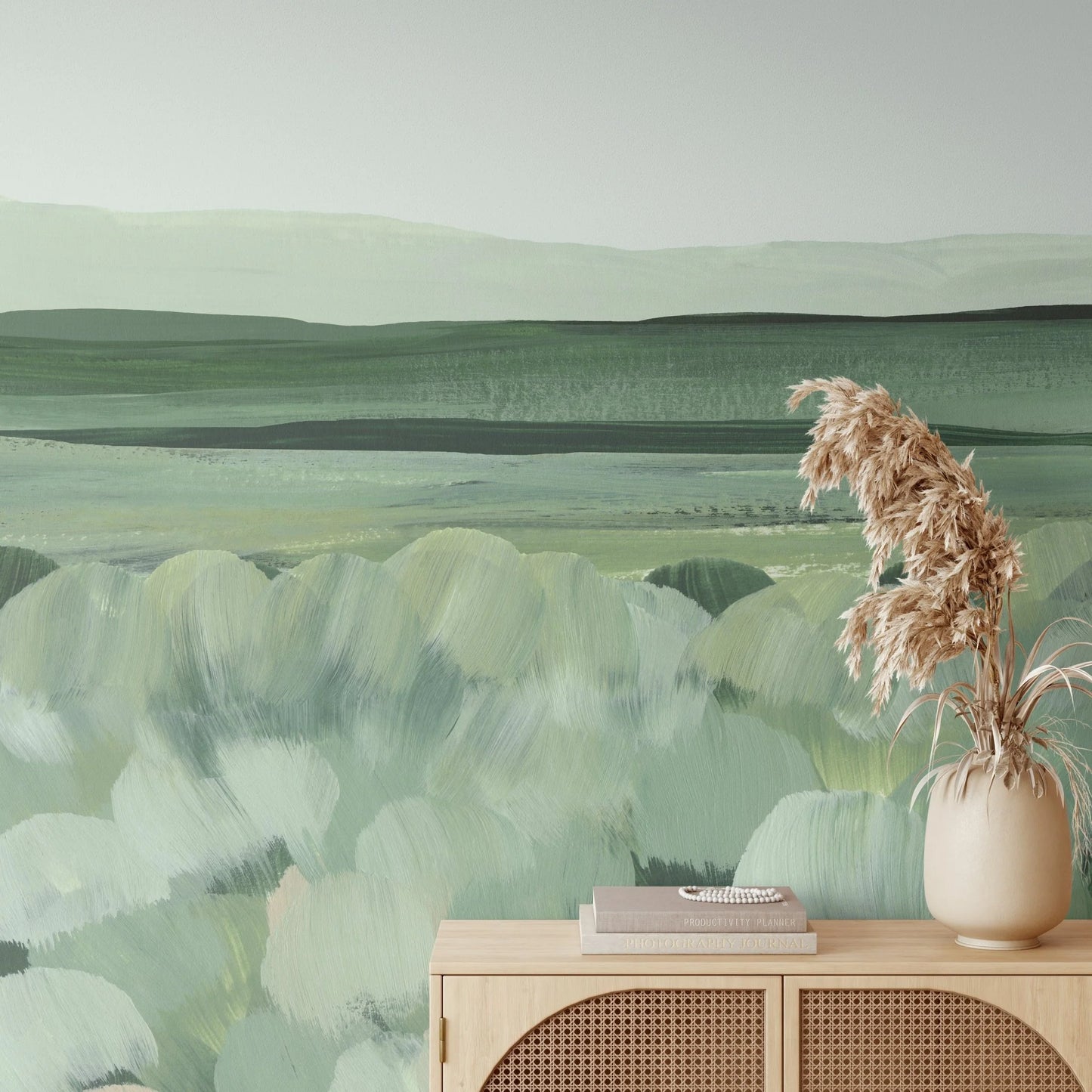 Artistic Landscape Painter Wall Mural (Easy Hang Wallpaper)