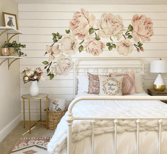 Autumn Rose Floral Wall Decals
