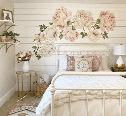 Autumn Rose Floral Wall Decals