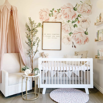 Autumn Rose Floral Wall Decals