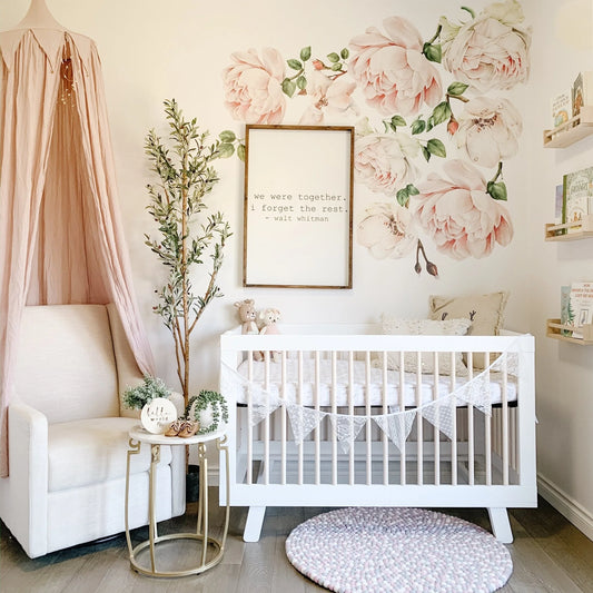 Autumn Rose Floral Wall Decals