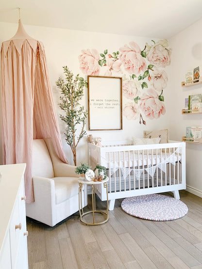 Autumn Rose Floral Wall Decals