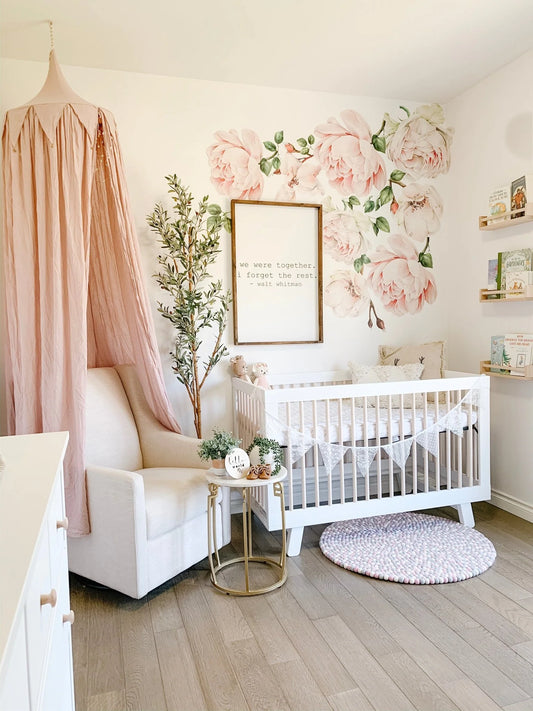 Autumn Rose Floral Wall Decals