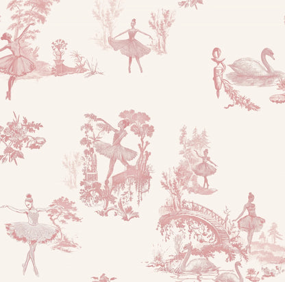 Ballerina Toile Wallpaper
