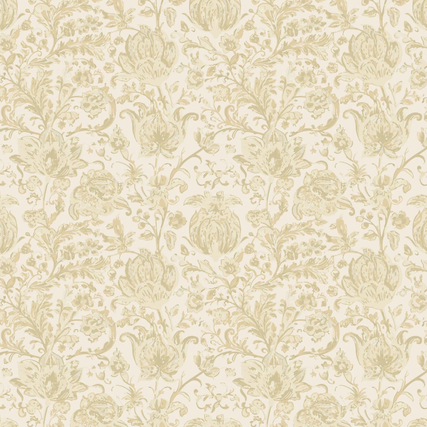 Beige Brocade Peel and Stick Wallpaper (Self-Adhesive)