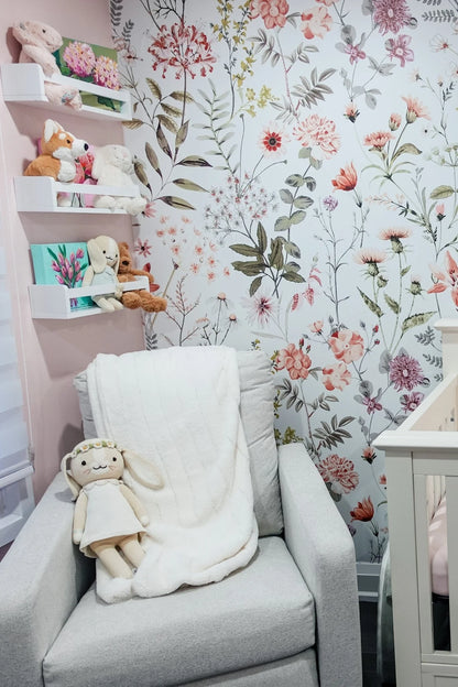 Big Floral Removable Peel and Stick Wallpaper