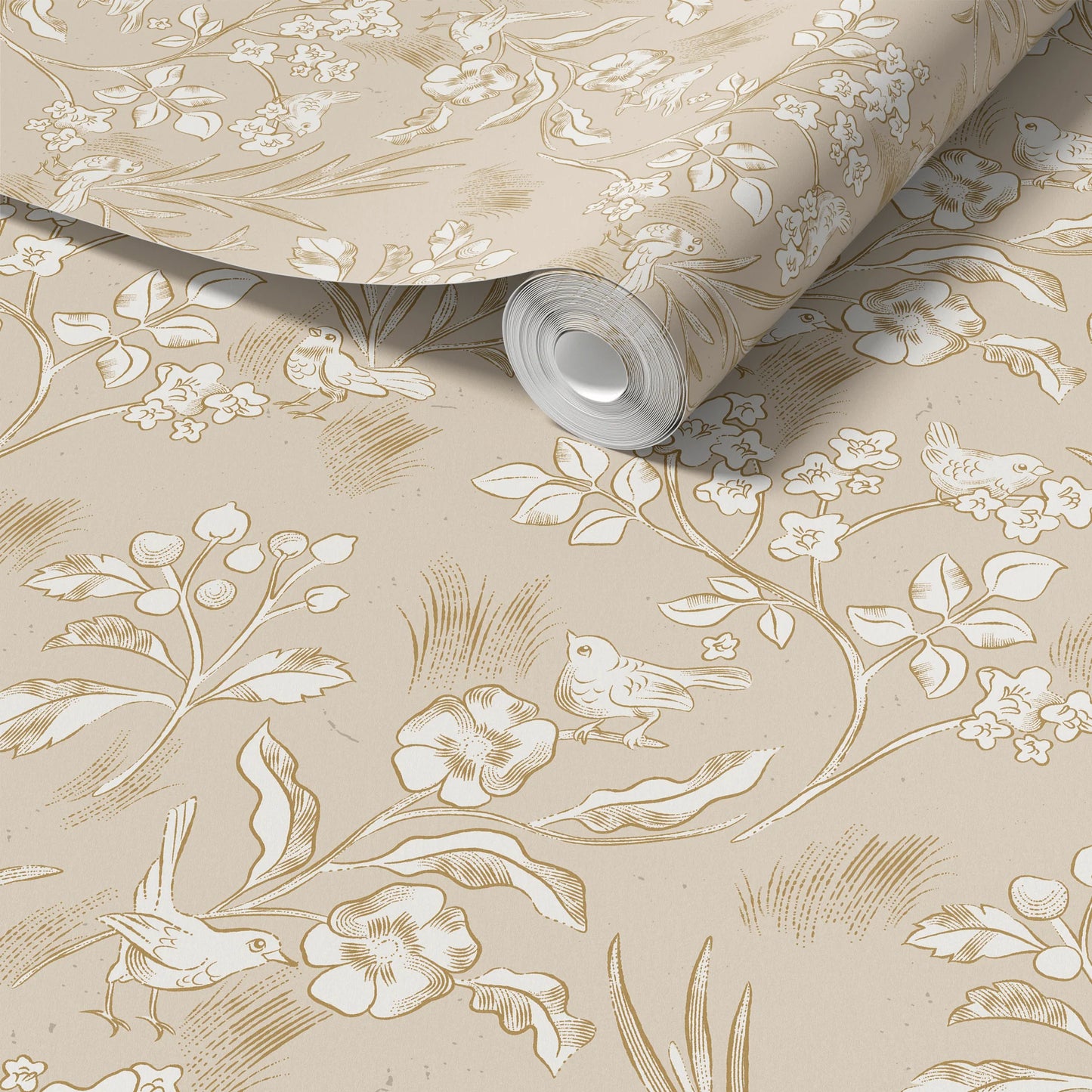 Birds And Blossoms Peel and Stick Wallpaper