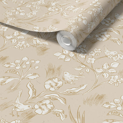 Birds And Blossoms Peel and Stick Wallpaper