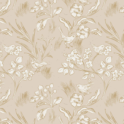 Birds And Blossoms Peel and Stick Wallpaper