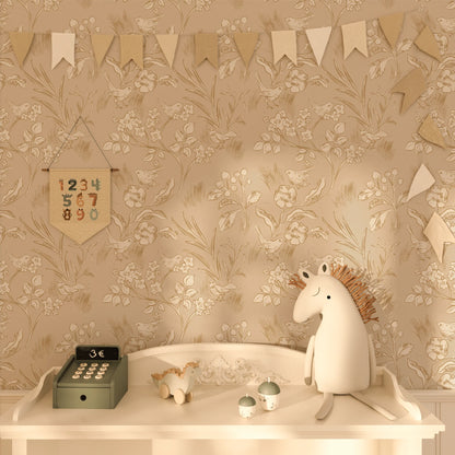 Birds And Blossoms Peel and Stick Wallpaper