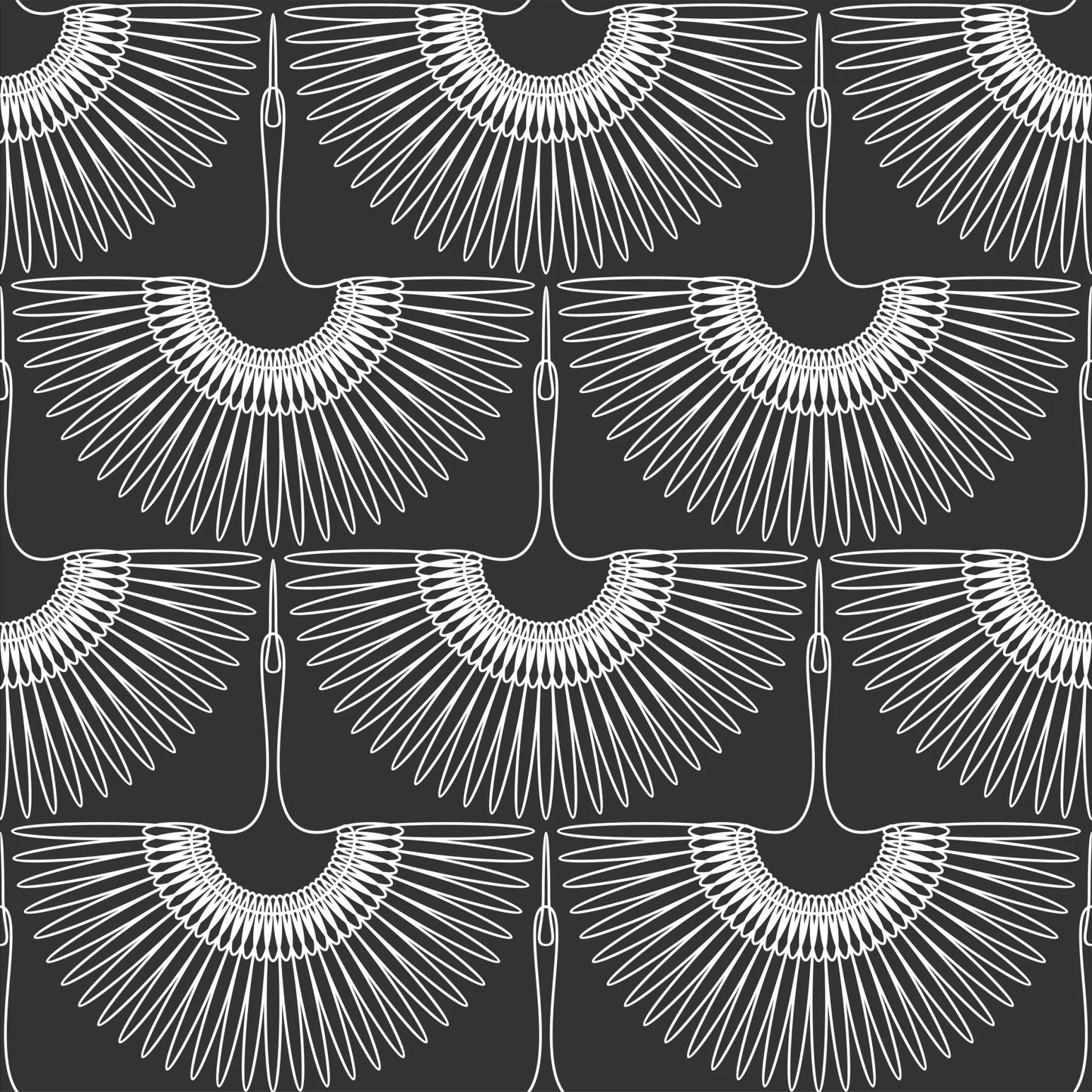Black Swan Removable Peel and Stick Wallpaper (Crane)