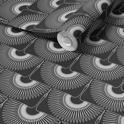 Black Swan Removable Peel and Stick Wallpaper (Crane)