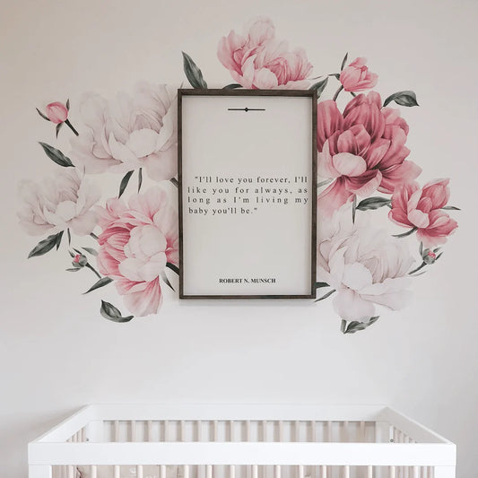 Bloom Where You Are Planted Floral Wall Decals