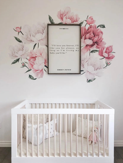 Bloom Where You Are Planted Floral Wall Decals