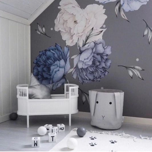 Blue Flower Wall Stickers