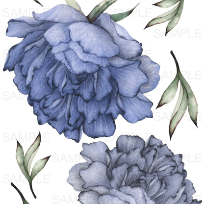 Blue Flower Wall Stickers