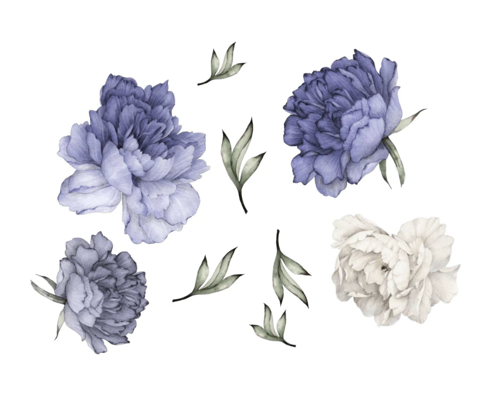 Blue Flower Wall Stickers