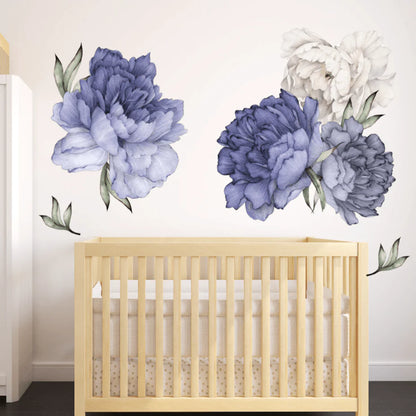 Blue Flower Wall Stickers