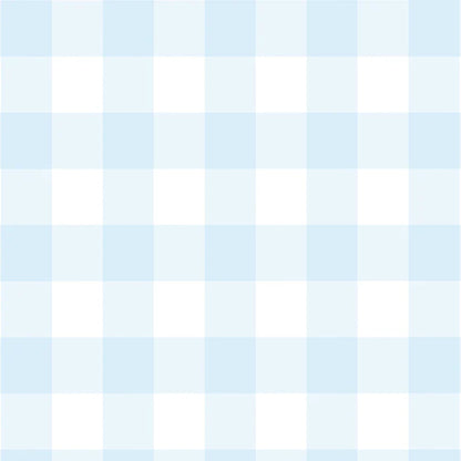 Blue Gingham Peel and Stick Wallpaper