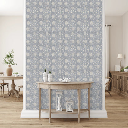 Blue Lotus Peel and Stick Wallpaper