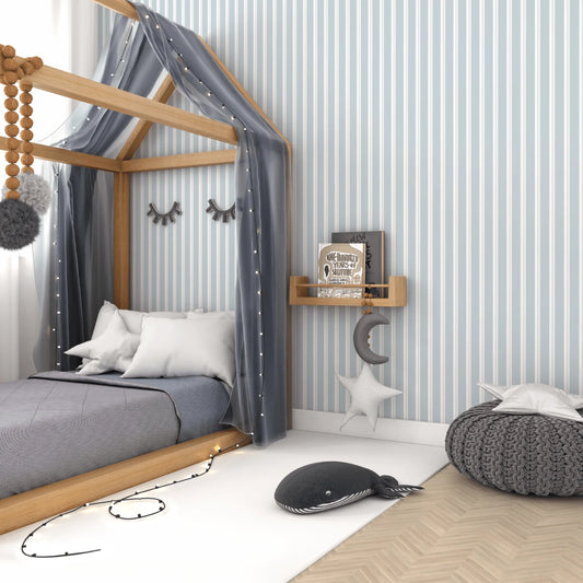 Blue Stripe Peel and Stick Wallpaper