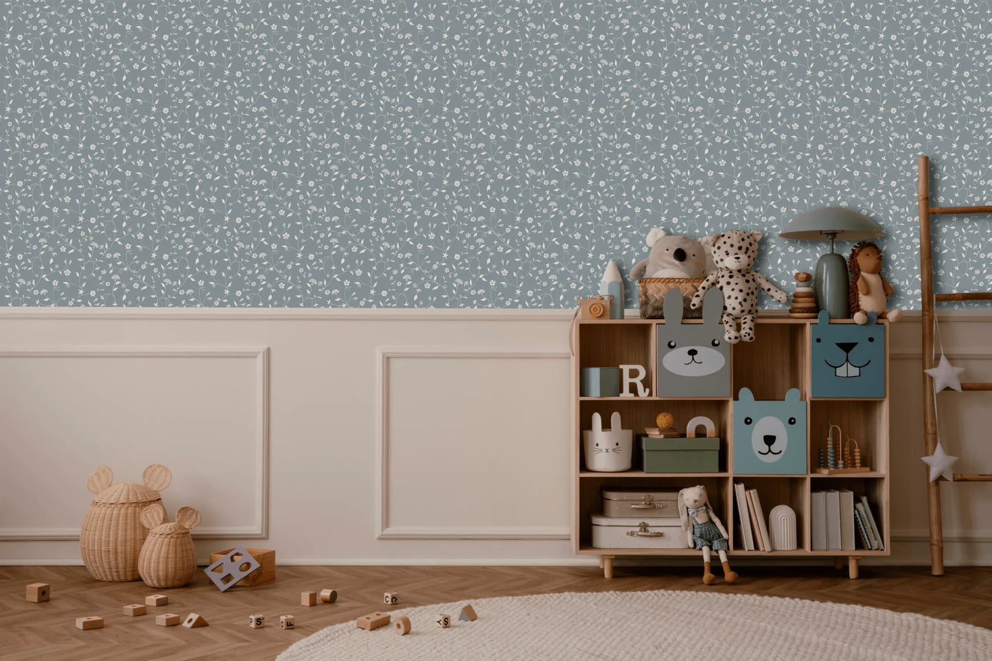 Blue Vines Peel and Stick Wallpaper
