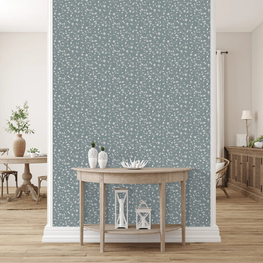 Blue Vines Peel and Stick Wallpaper