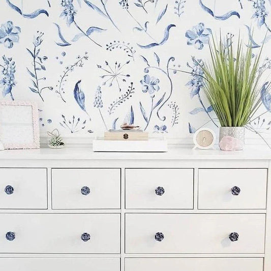 Vintage Bluebell Peel and Stick Wallpaper