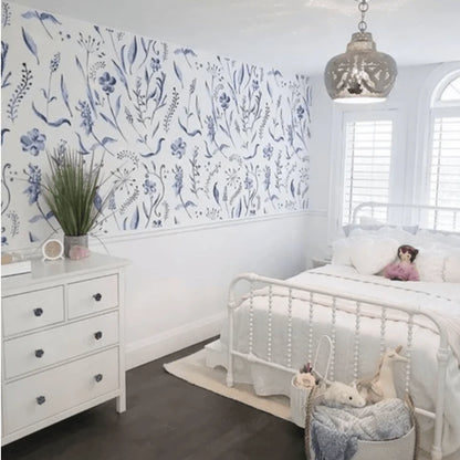 Vintage Bluebell Peel and Stick Wallpaper