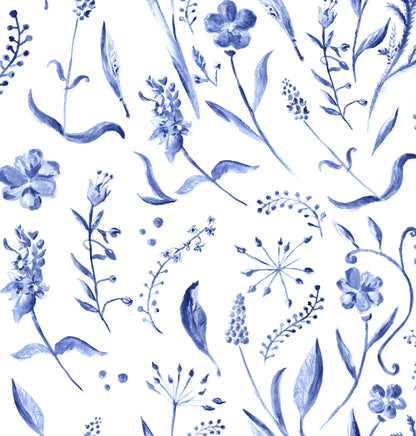 Vintage Bluebell Peel and Stick Wallpaper