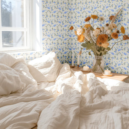 Blueberry Fields Wallpaper, Peel and Stick or Traditional