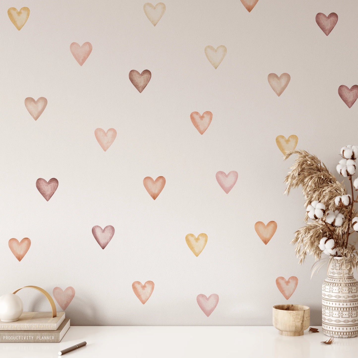 Boho Heart Wall Stickers