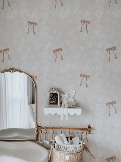 Bows Removable Peel and Stick Wallpaper