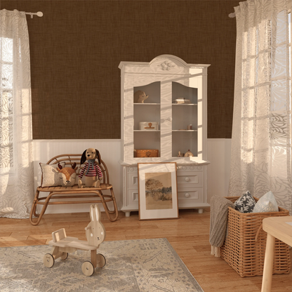 Brown Grasscloth Peel and Stick Wallpaper (Faux)